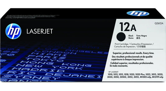 HP New Genuine 12A Black Toner cartridge Q2612A GB