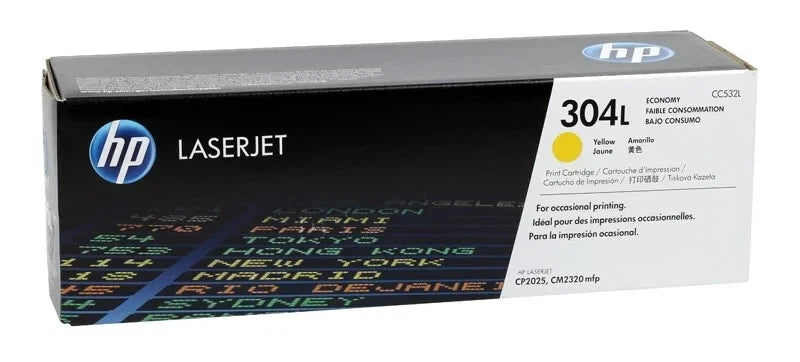 HP New Genuine 304A Yellow Toner cartridge CC532L GB