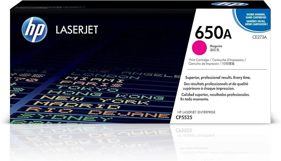 HP New Genuine 650A Magenta Toner cartridge CE273A GB